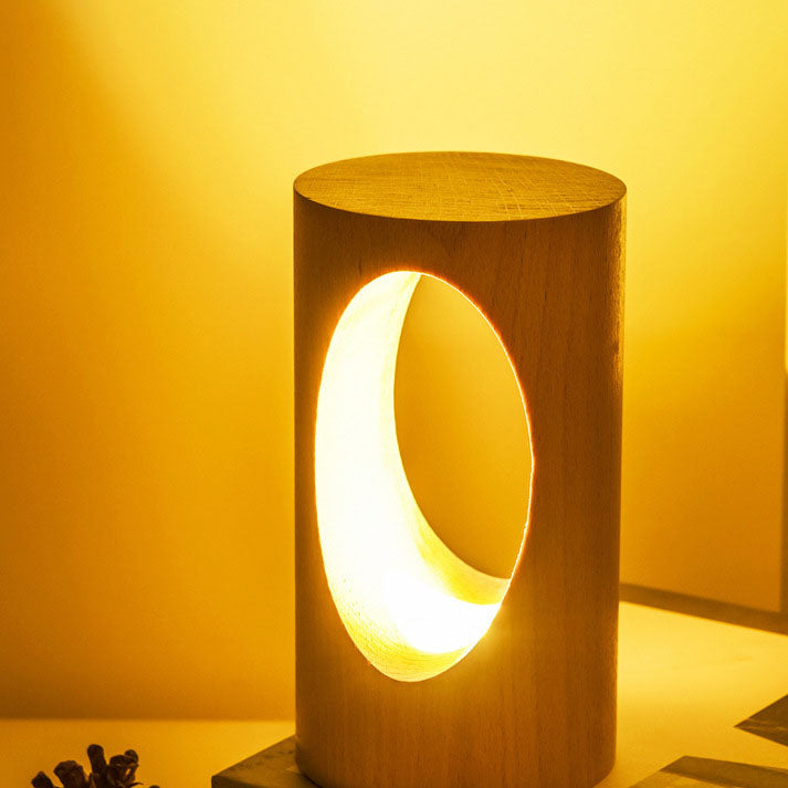 LED Tischlampe Holz