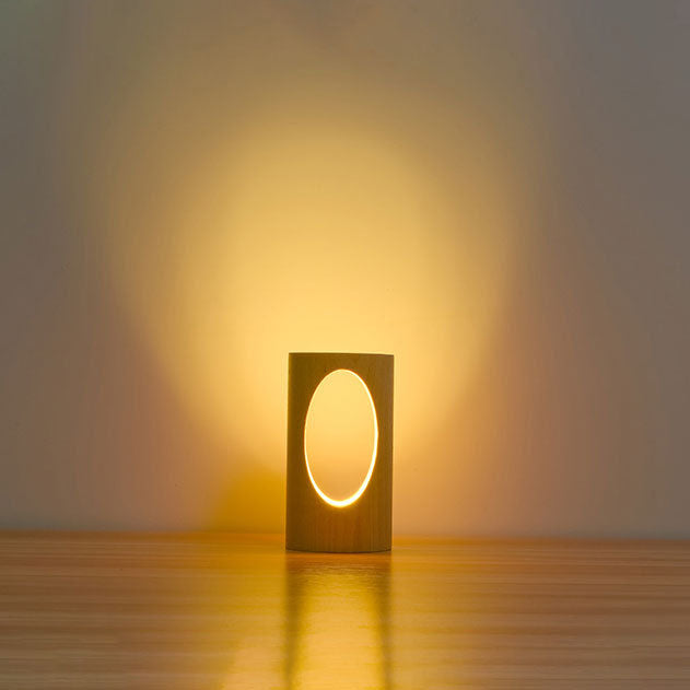 LED Tischlampe Holz