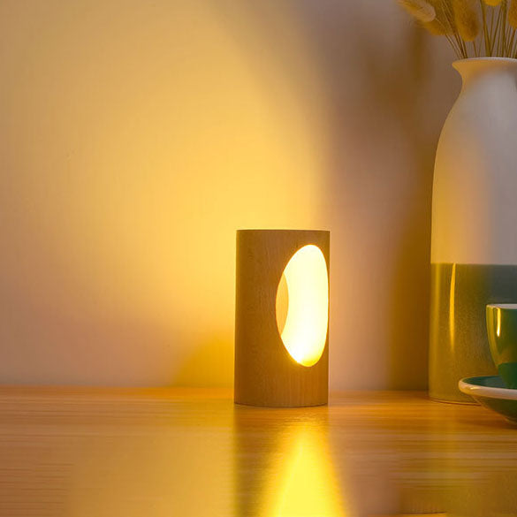 LED Tischlampe Holz