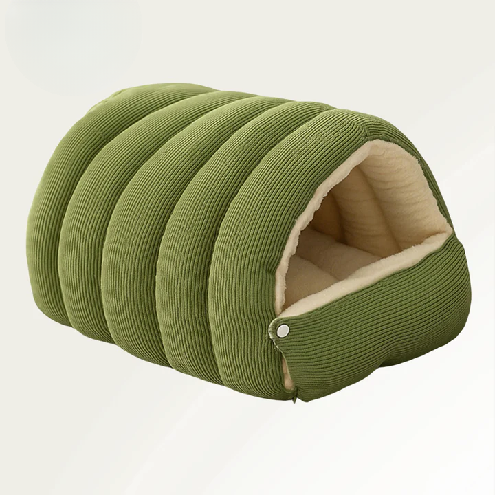 Haustierhöhle mit Plüschfutter – Warmes Kuschelbett für Katzen & Hunde