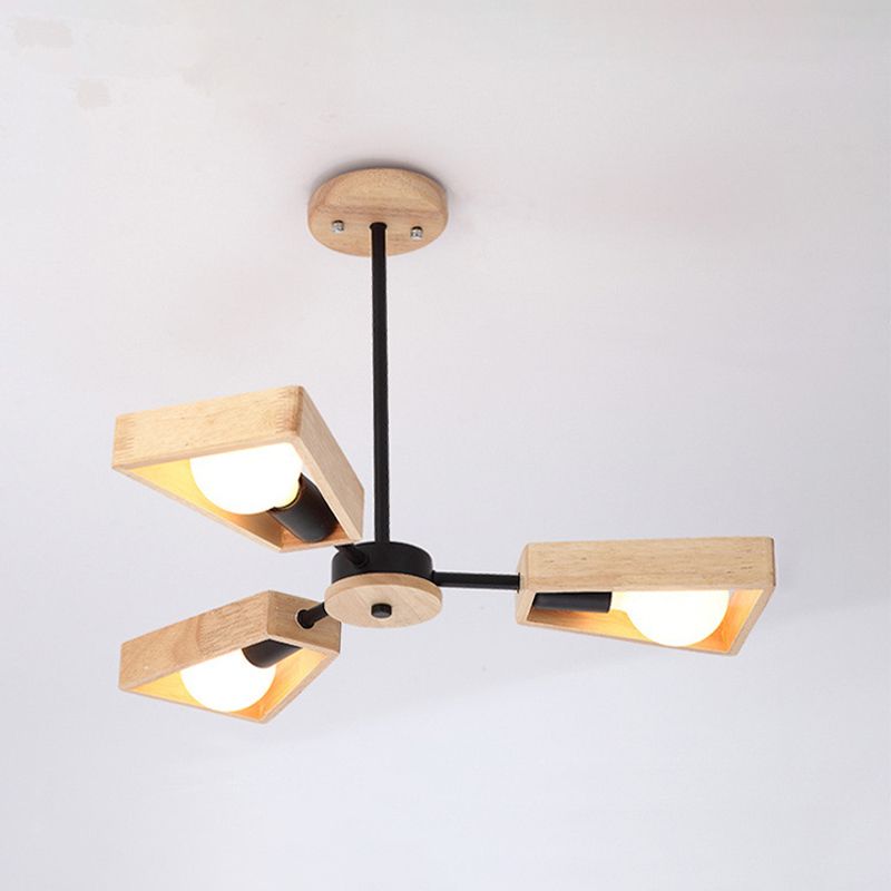 Holz Sputnik Kronleuchter