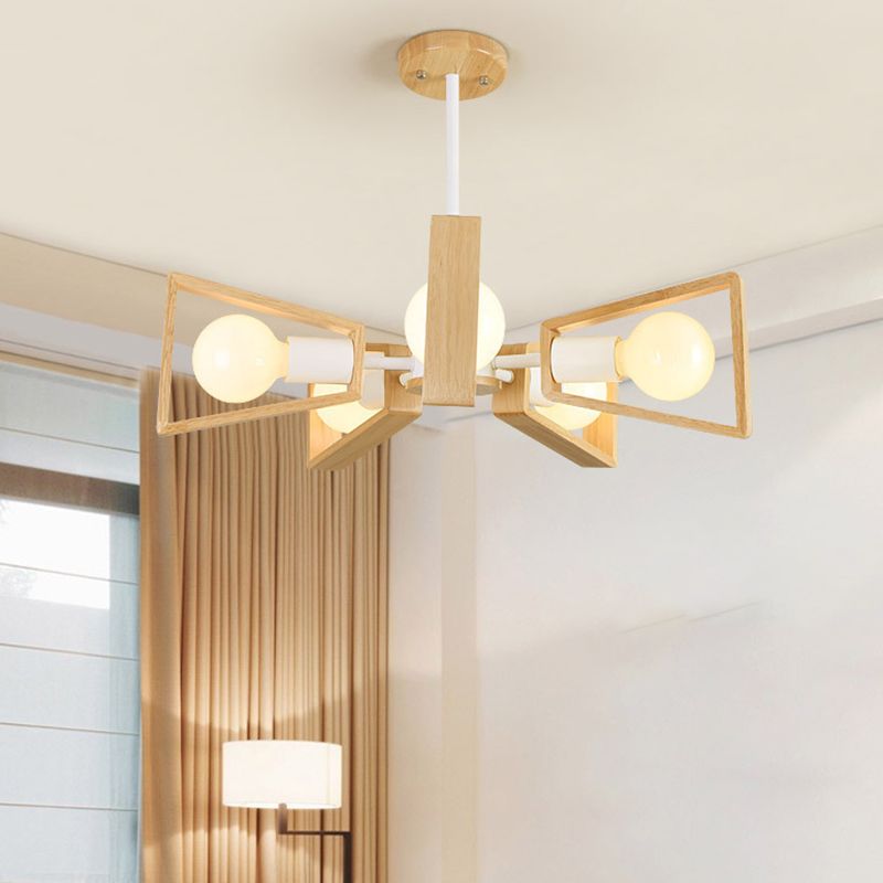 Holz Sputnik Kronleuchter