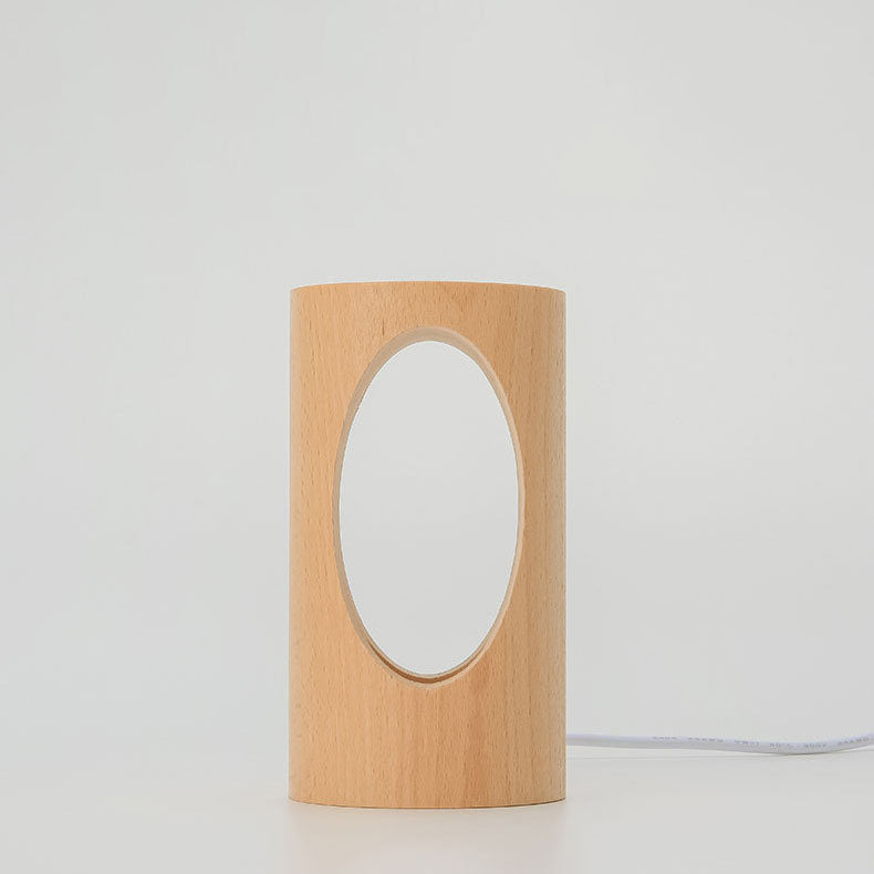 LED Tischlampe Holz