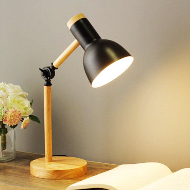 LED-Schreibtischlampe Holz
