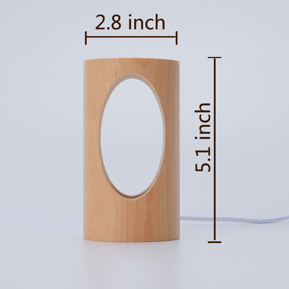 LED Tischlampe Holz