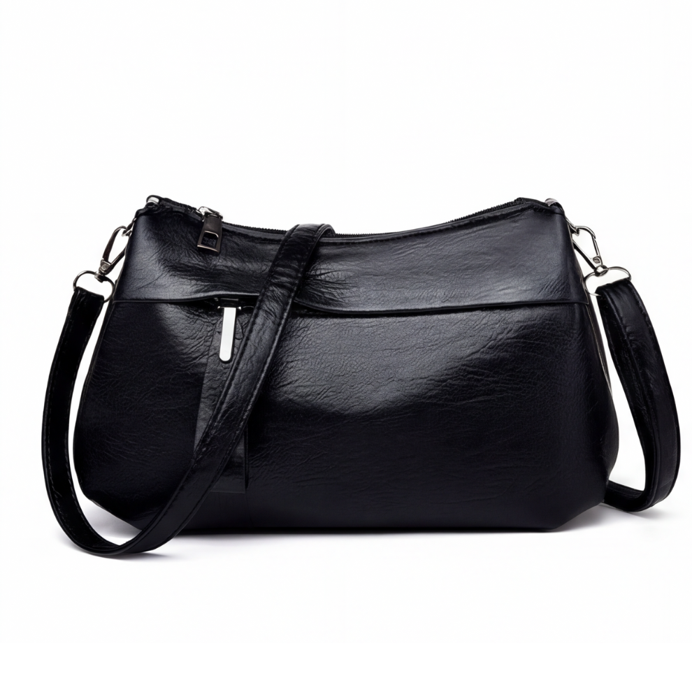 Weiche Kunstleder-Crossbody-Bag – 3 Fächer