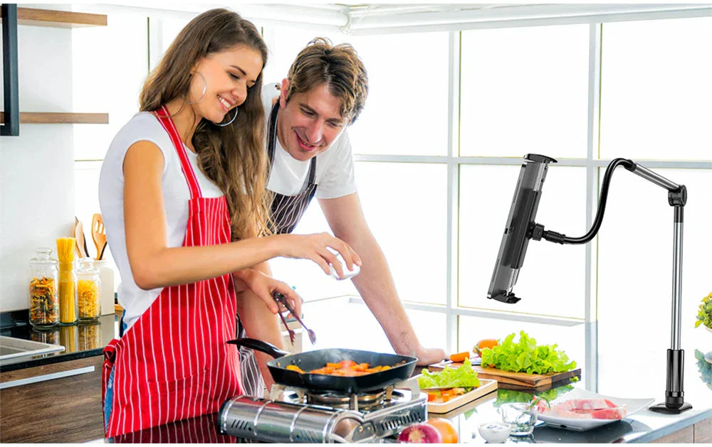 Flexibler Schwanenhals-Tabletständer mit Tischklemme – 4,7 bis 12,9 Zoll