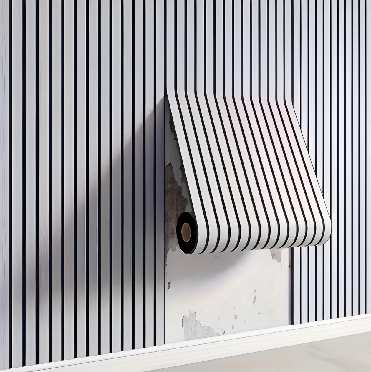 Selbstklebendes 3D-Wandpaneel mit Holzoptik