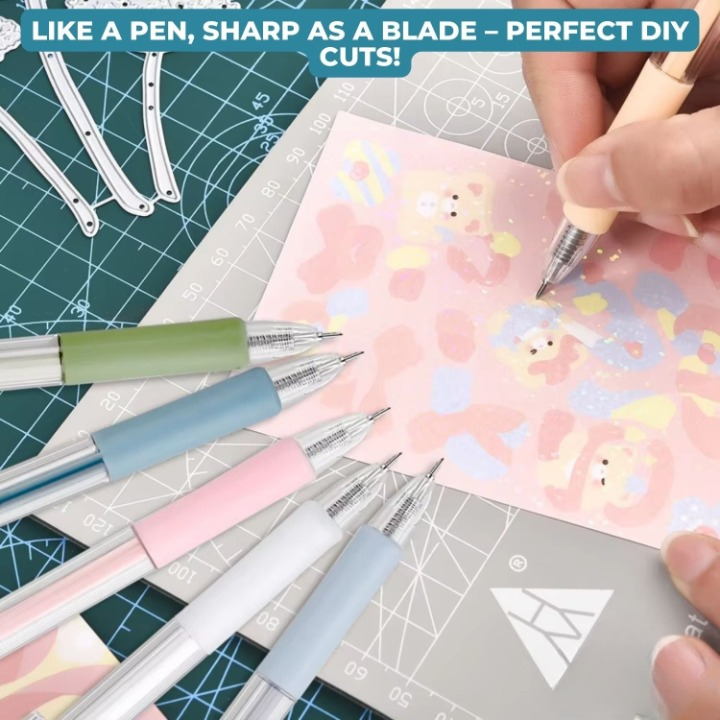 Präzisions-Schneide-Stift mit 360°-Drehklinge – 6er-Set