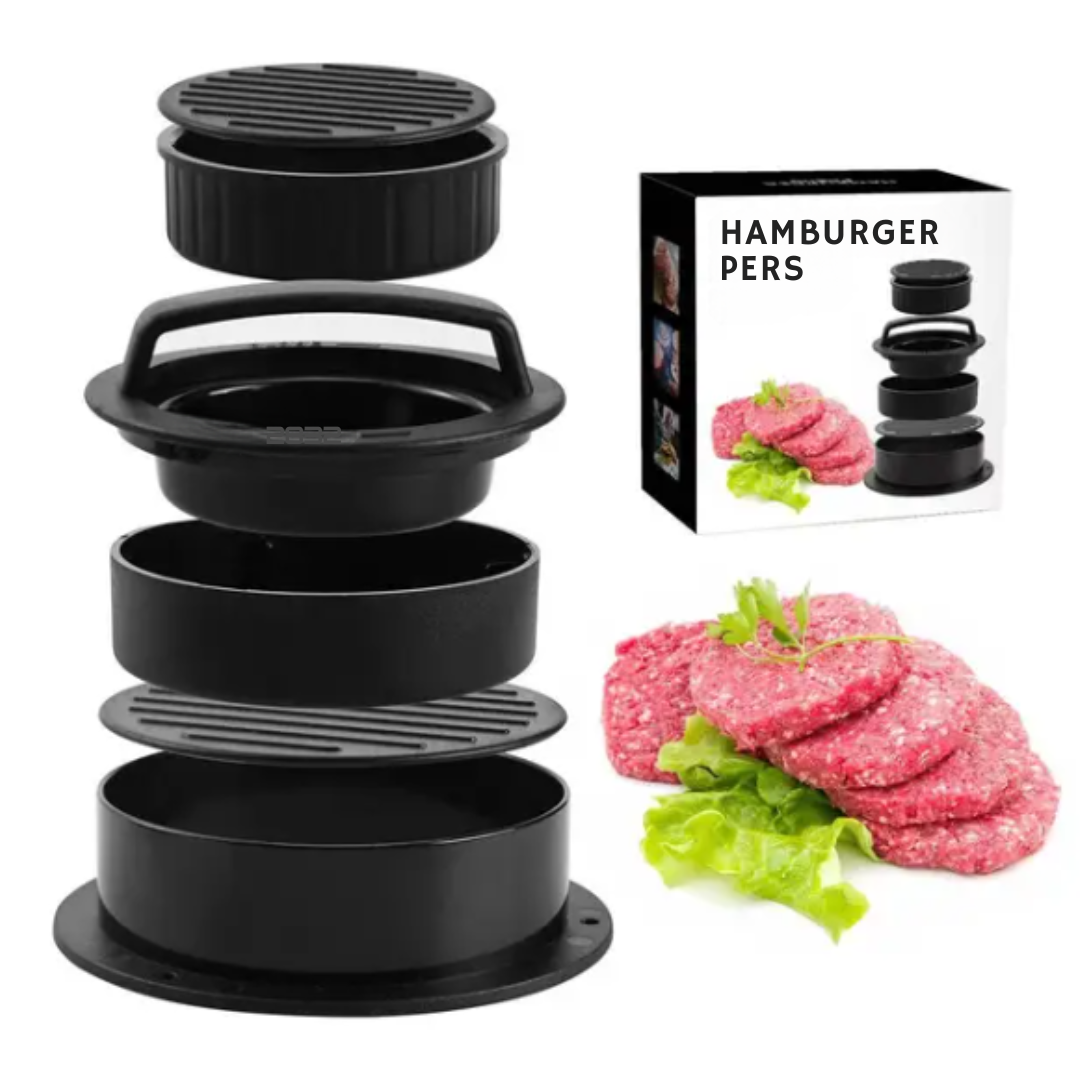 Burgerpresse mit Drehverschluss – Gleichmäßige Patties im Handumdrehen