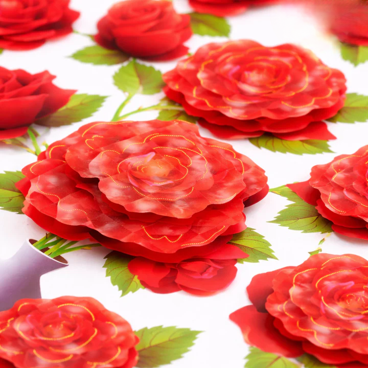 Blumen-Wandsticker mit Schmetterlingen – Selbstklebende Raumdekoration