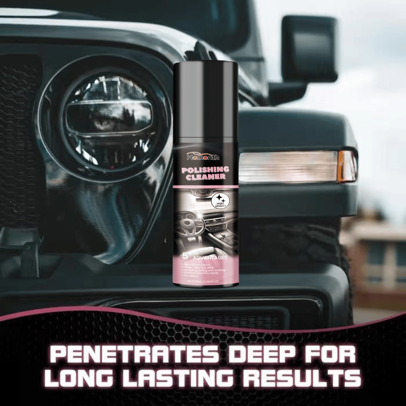 Auto-Innenraum-Politurspray – Trockenes Finish für Kunststoff & Leder