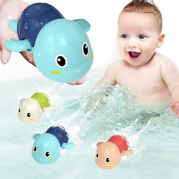 Aufzieh-Schwimmschildkröten Badespielzeug – 6er-Set