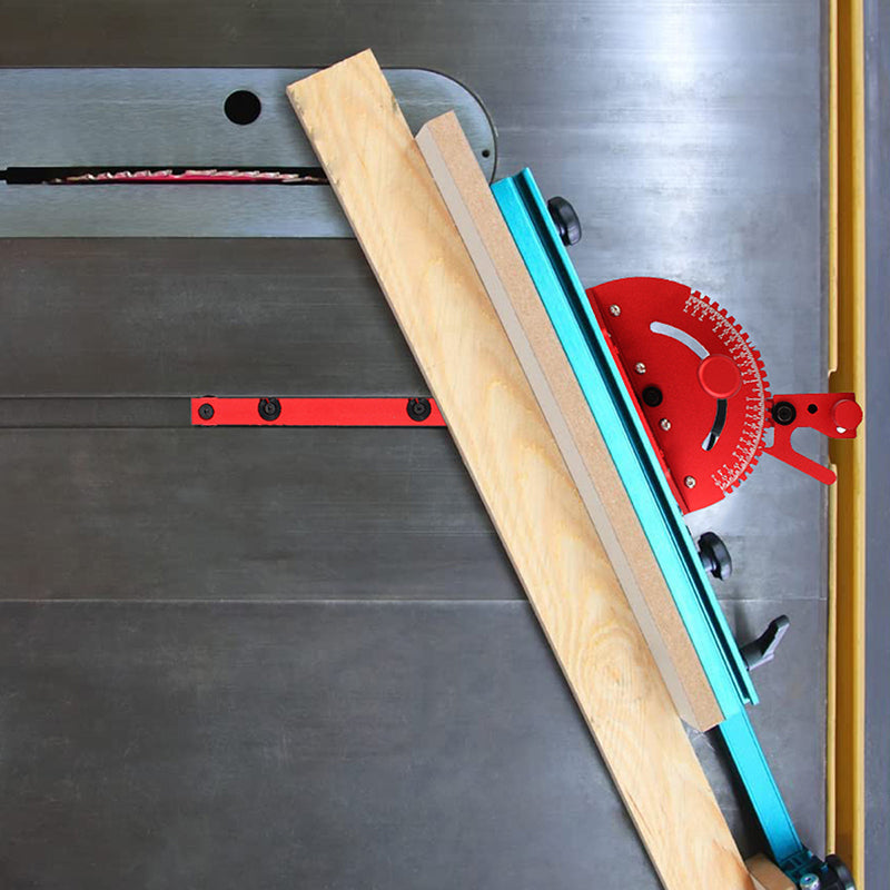 Aluminium-Gehrungsanschlag mit Winkelmesser – 0° bis 60° verstellbar