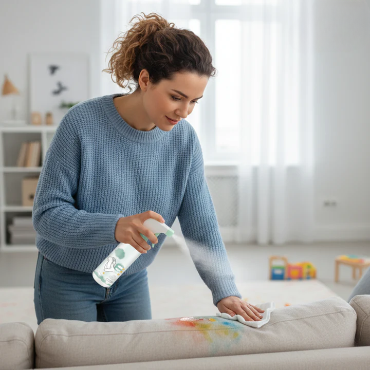 Fleckenentferner-Spray für Textilien – Flecken weg, kein Tropfen
