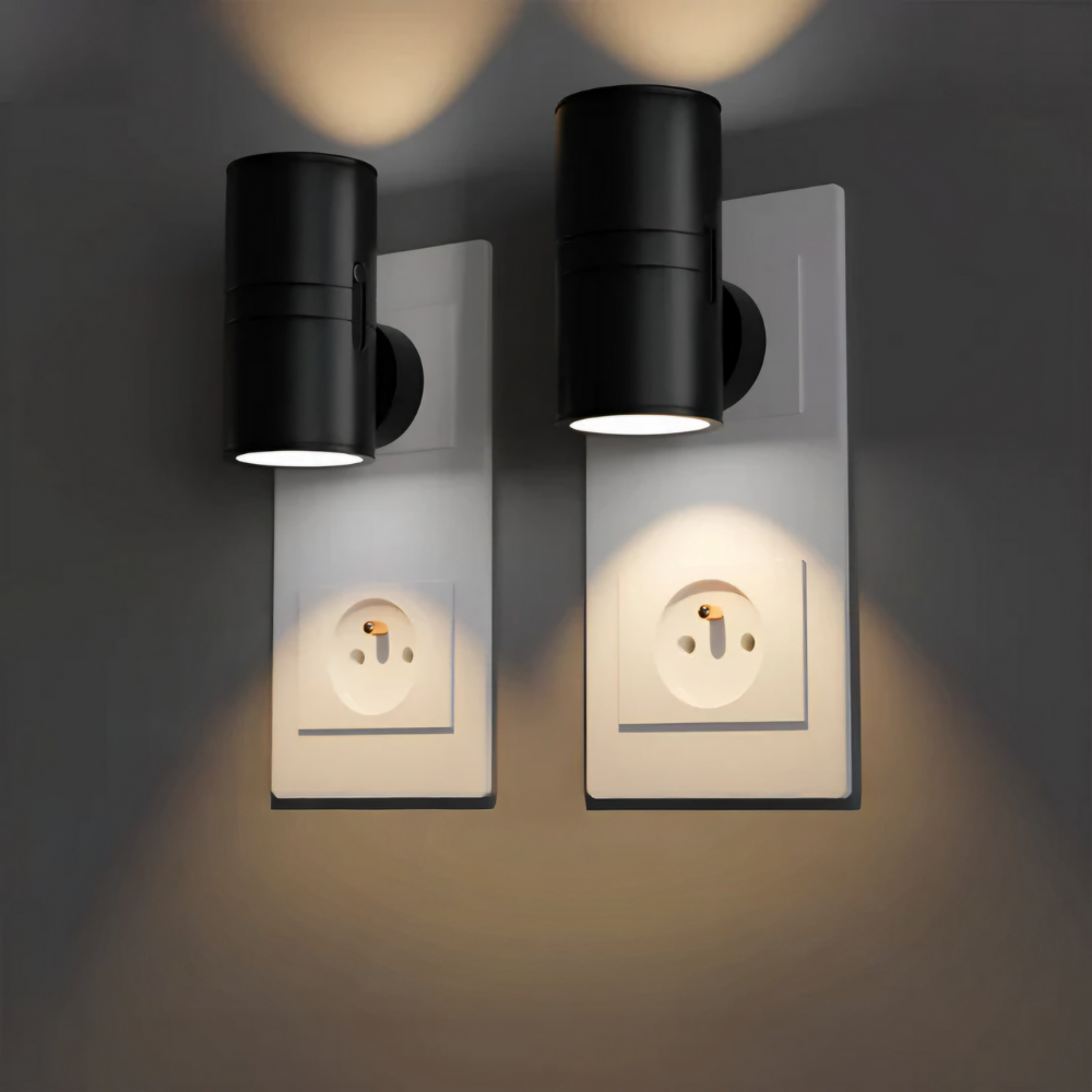 Dimmbares LED-Nachtlicht zum Einstecken mit Drehregler – Warmweißes Licht