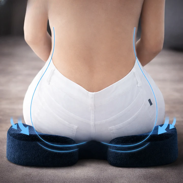 Ergonomisches Memory-Foam-Sitzkissen mit rutschfester Unterseite