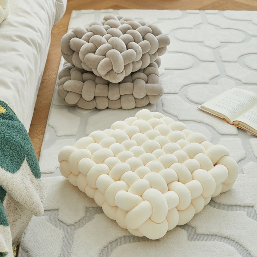 Gewebtes Knotkissen – Weiches Sitzkissen für Wohnzimmer & Schlafzimmer