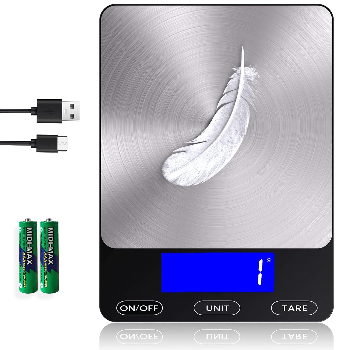 Digitale Küchenwaage mit LCD-Display – Bis 15 kg