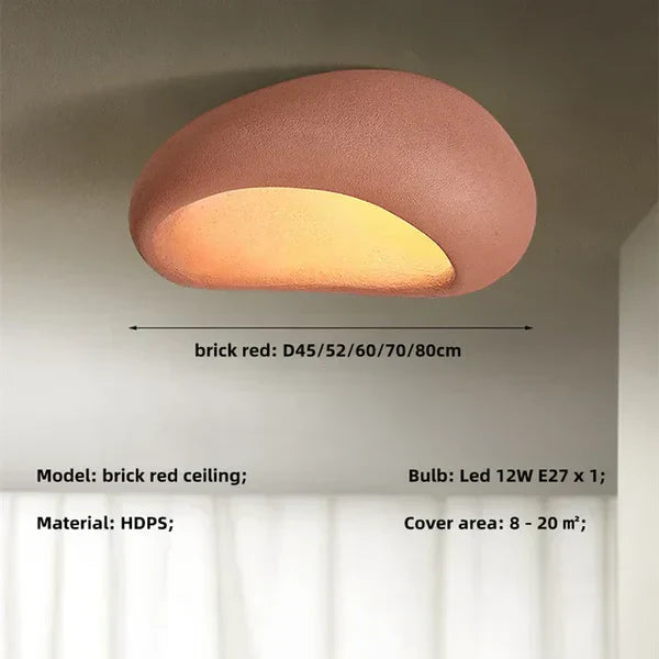 Wabi Sabi Deckenlampe – Sanftes Warmlichts im Naturstein-Look