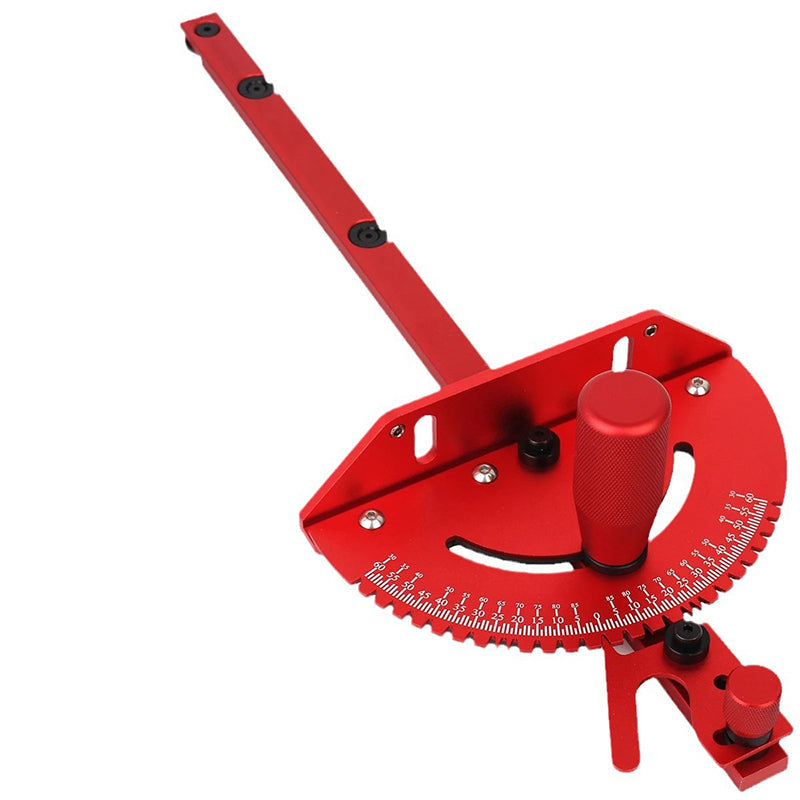 Aluminium-Gehrungsanschlag mit Winkelmesser – 0° bis 60° verstellbar