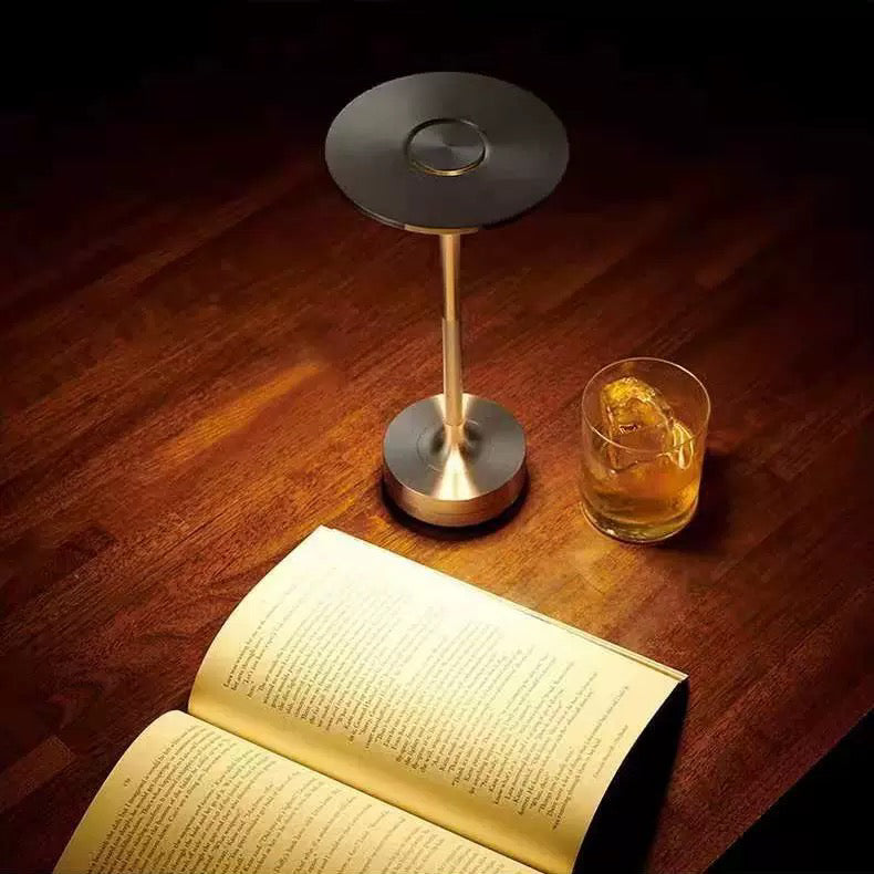 Kabellose LED-Tischlampe mit Touch-Dimmer – Aluminium, IP44