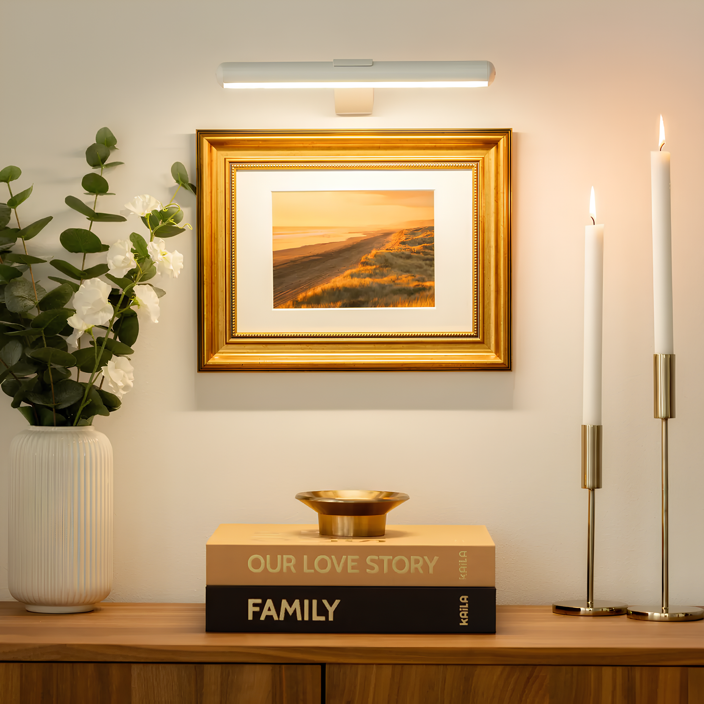 Kabellose LED-Bilderleuchte – Dimmbare Wandlampe für Kunstwerke
