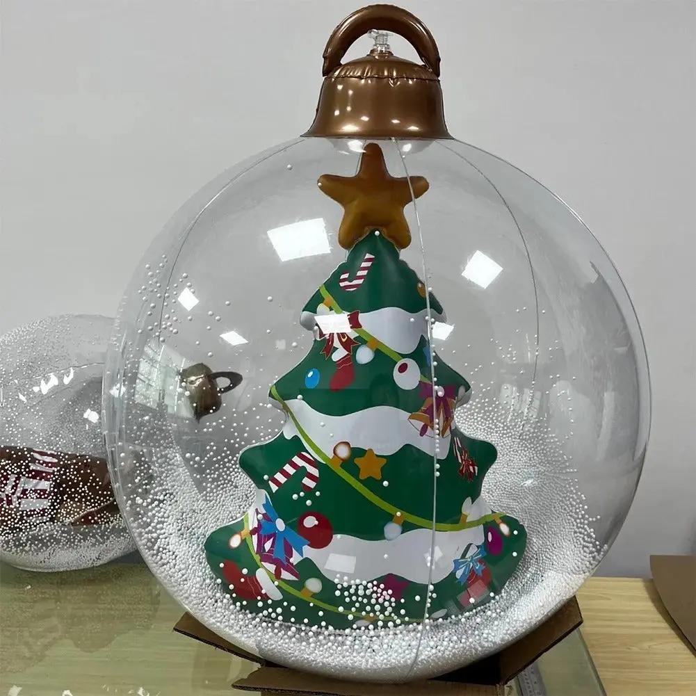 Aufblasbare Weihnachtskugel mit Licht — Mit Fernbedienung steuerbar