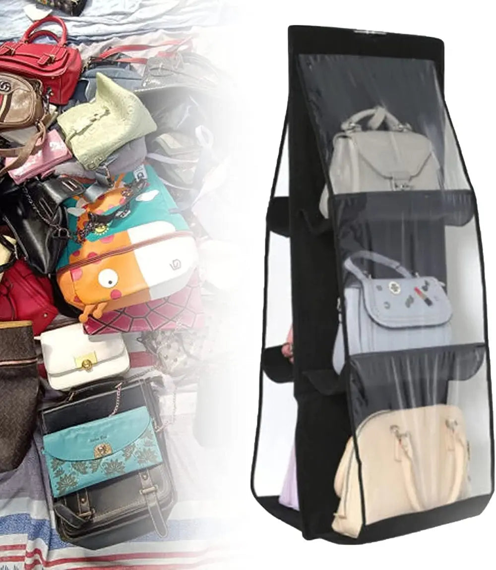 Beidseitige Hängende Aufbewahrungstasche – Sechsschicht-Organizer für Handtaschen