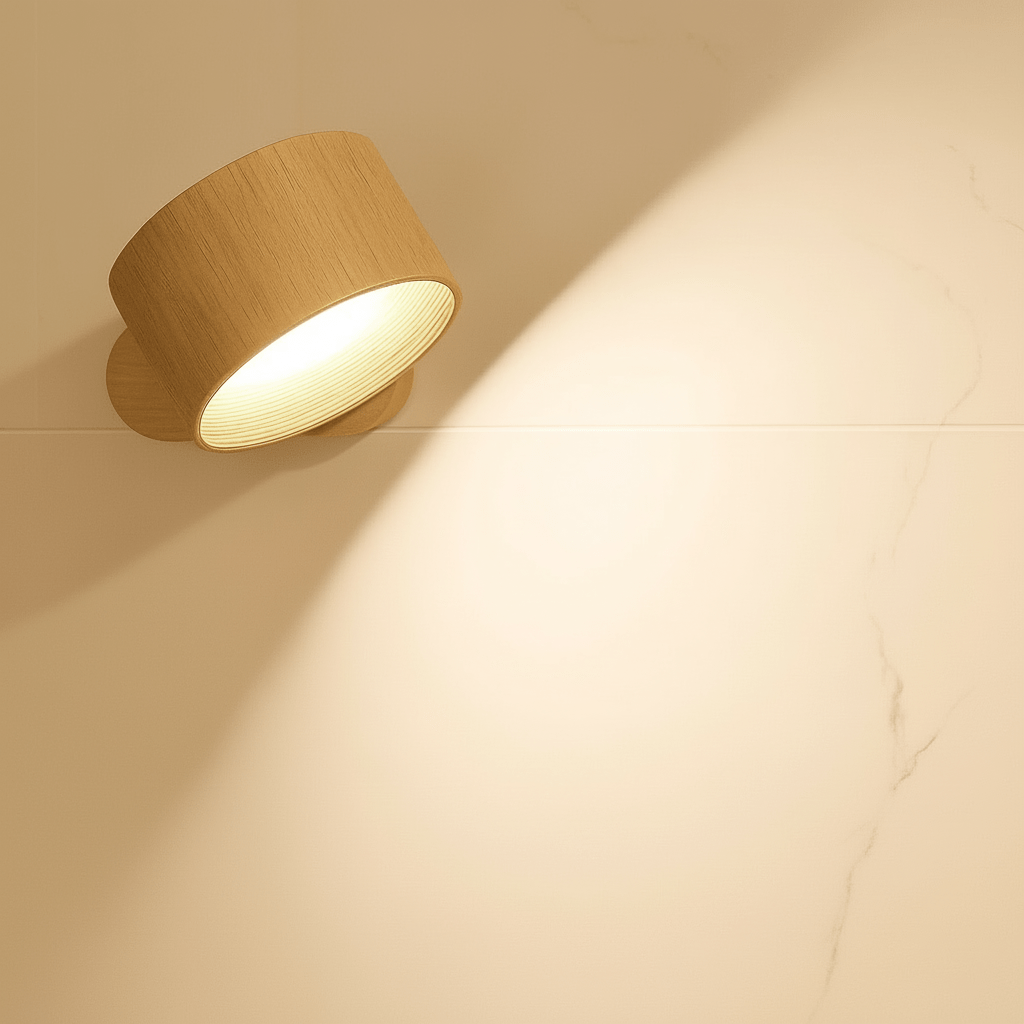 Wiederaufladbare LED-Wandleuchte mit drehbarem Kopf