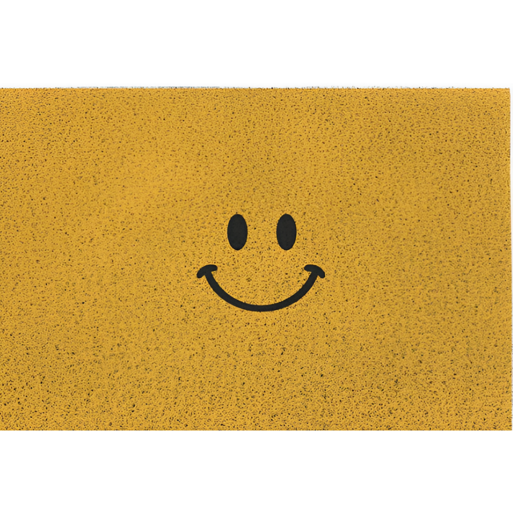 Smiley-Fußmatte – Rutschfestes PVC mit Schnelltrocknender Oberfläche