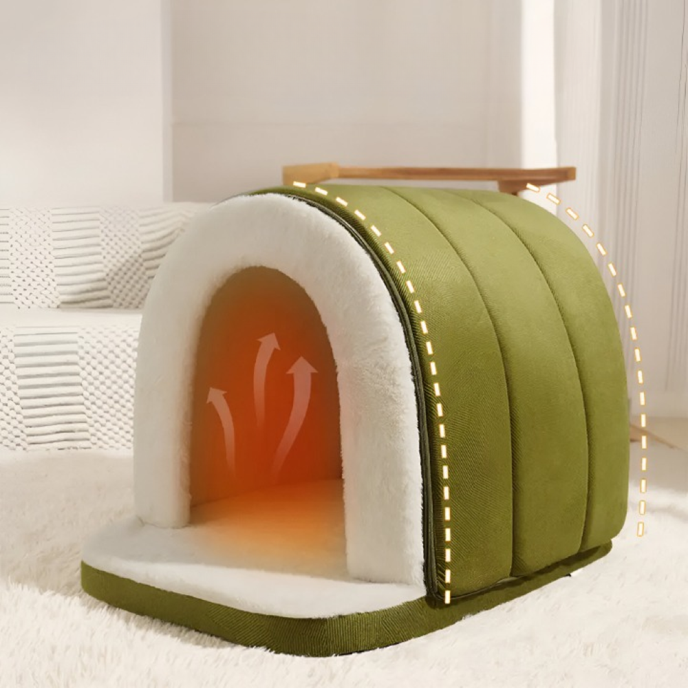 Hundebett Höhle 2-in-1 – Beruhigt Ängstliche Haustiere Natürlich