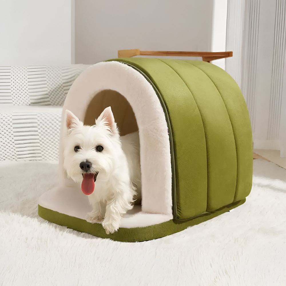 Hundebett Höhle 2-in-1 – Beruhigt Ängstliche Haustiere Natürlich