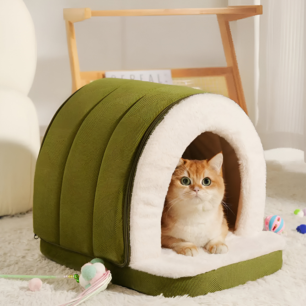 Hundebett Höhle 2-in-1 – Beruhigt Ängstliche Haustiere Natürlich