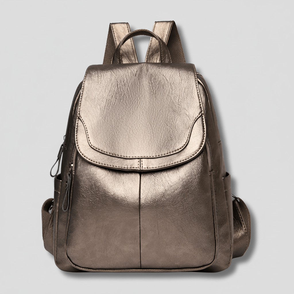 PU-Leder-Rucksack mit Anti-Diebstahl-Reißverschluss