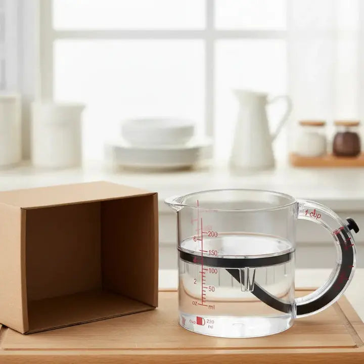 Messbecher 250 ml – Transparenter Messbecher mit Skala