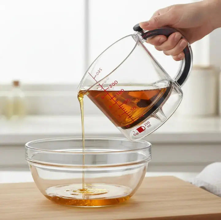 Messbecher 250 ml – Transparenter Messbecher mit Skala