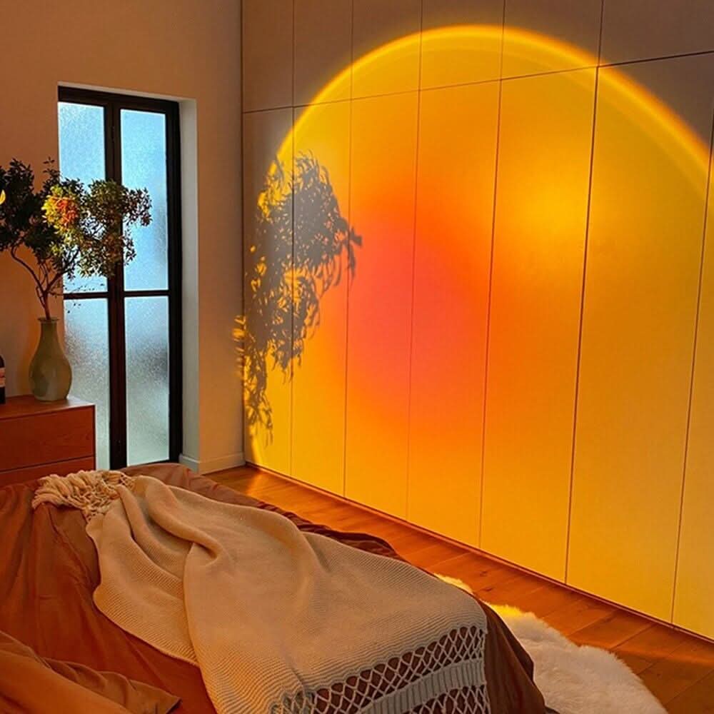 Sonnenuntergangs-Projektionslampe – 16 Farben, 180° Drehkopf