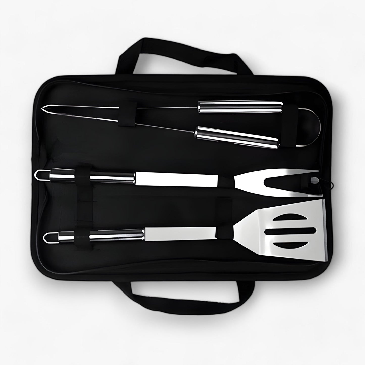 Edelstahl-Grillbesteck-Set mit Tragetasche – 3-teilig oder 5-teilig