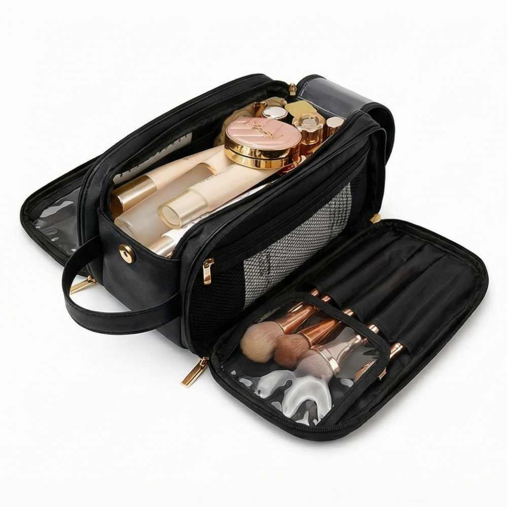 Make-up-Organizer – Flach Aufklappbar, Fasst 25+ Produkte