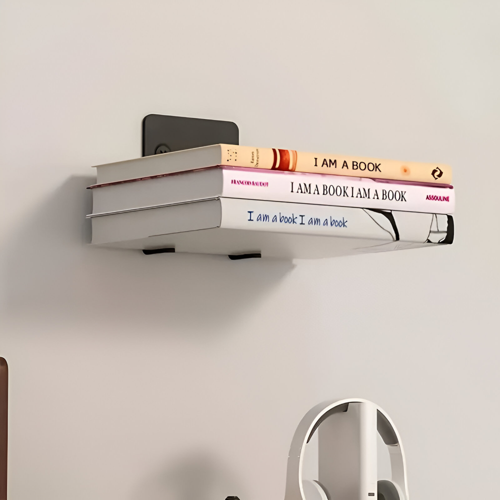Unsichtbares Schweberegal – Bücher schweben frei an der Wand – 2er-Set
