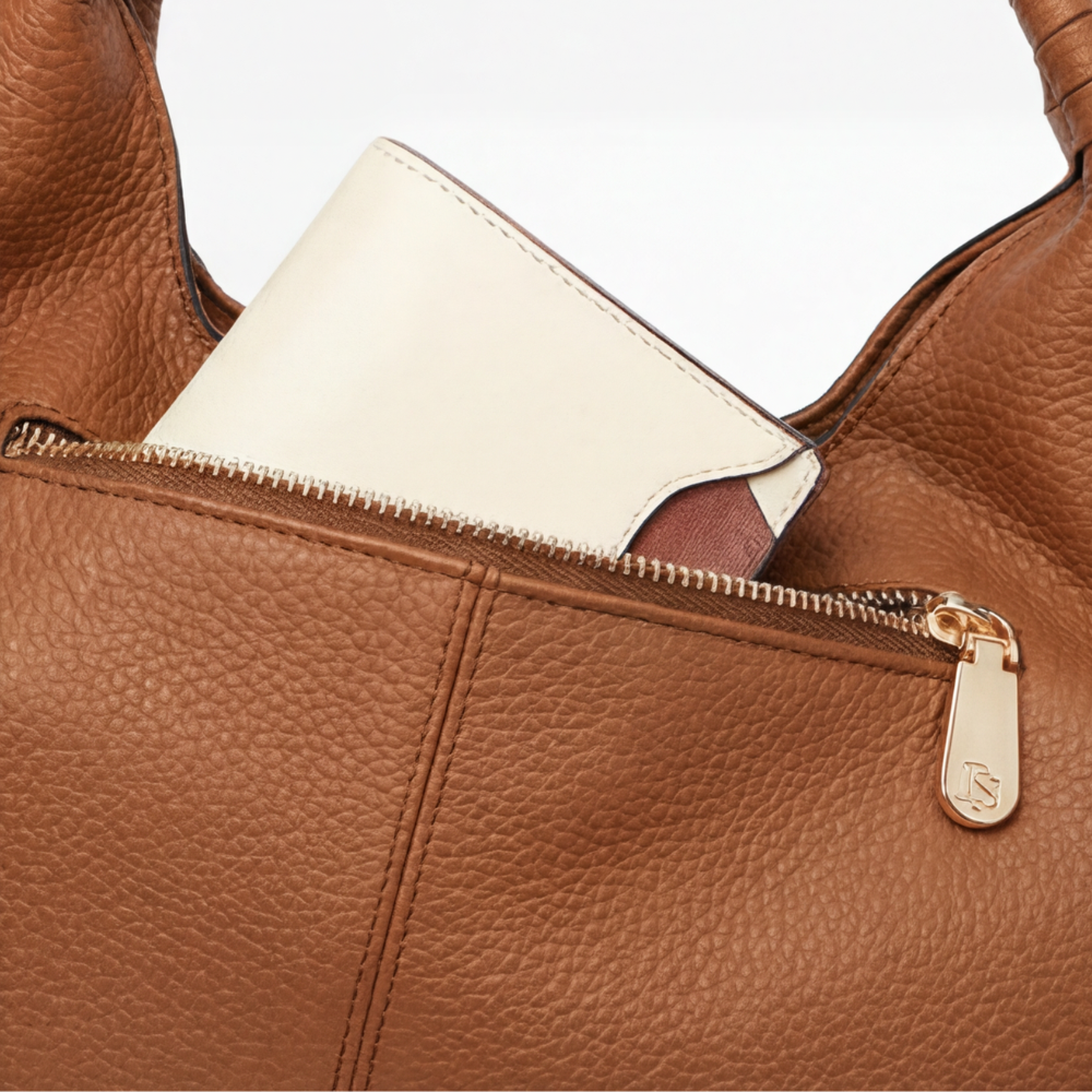 Weiche Leder-Hobo-Tasche mit mehreren Fächern