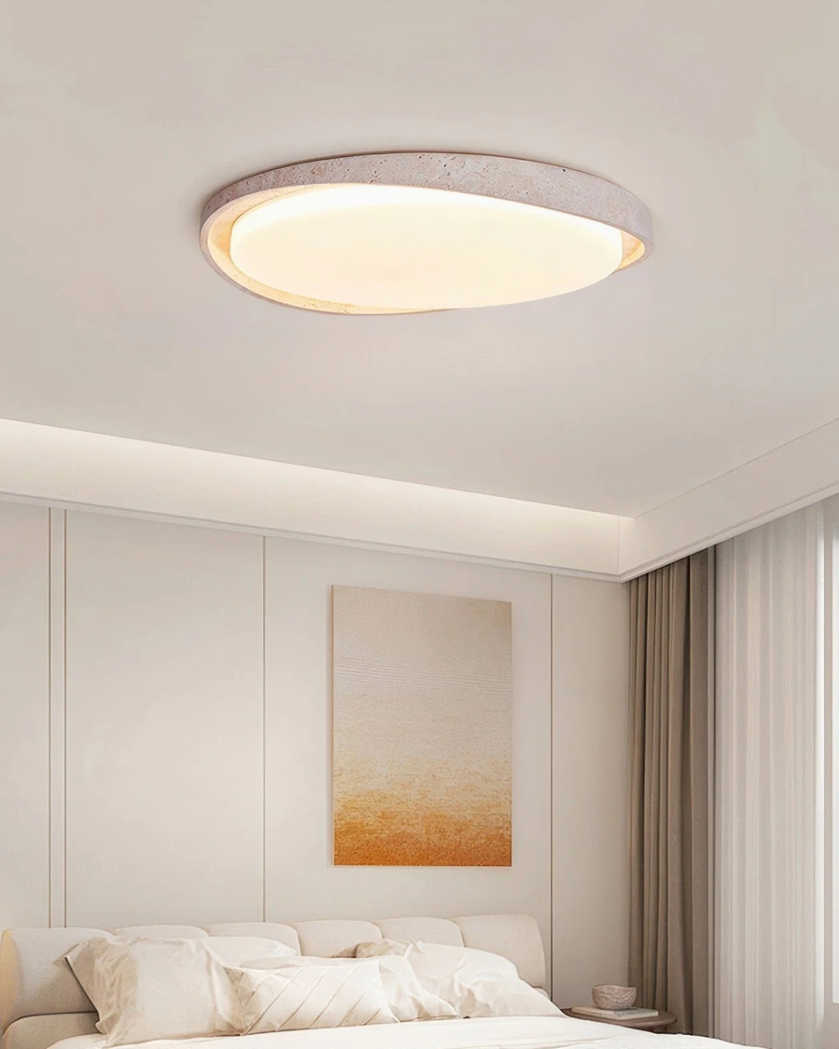 Deckenlampe in Steinoptik – Weiches, gleichmäßiges Licht