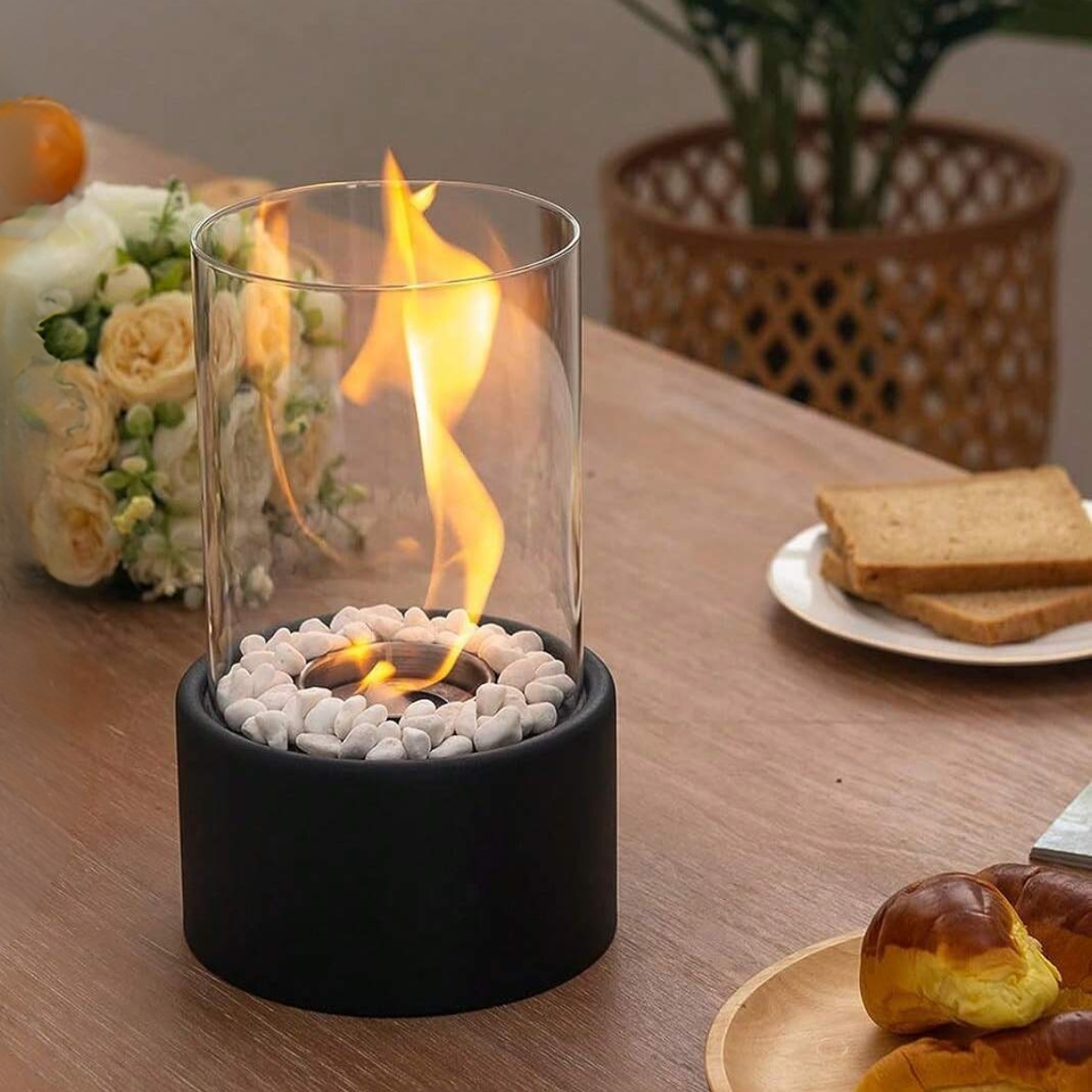 Bio-Ethanol-Tischkamin – Rauchfreie Flamme für Innen und Außen