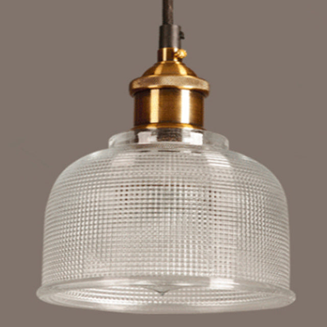 Retro Glas Pendelleuchte