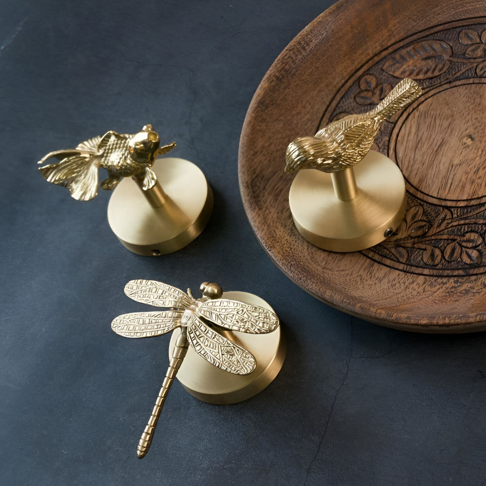 Tier-Wandhaken mit Goldfinish