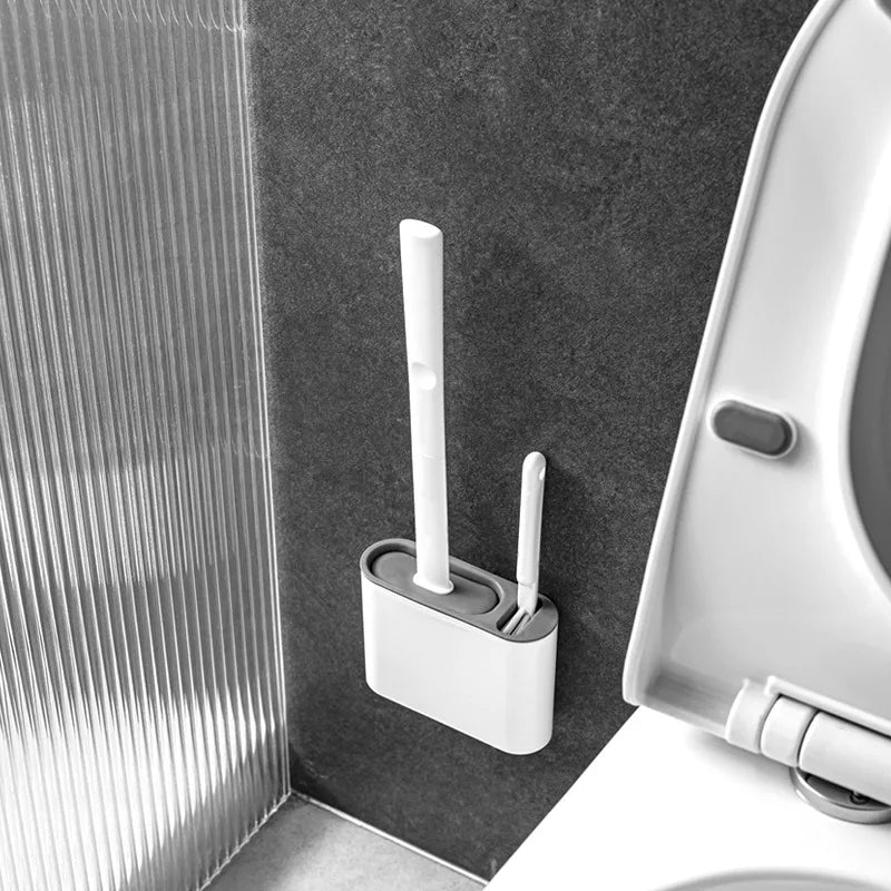 Silikon-Toilettenbürste mit Wandhalterung – Hygienisch und leicht zu reinigen