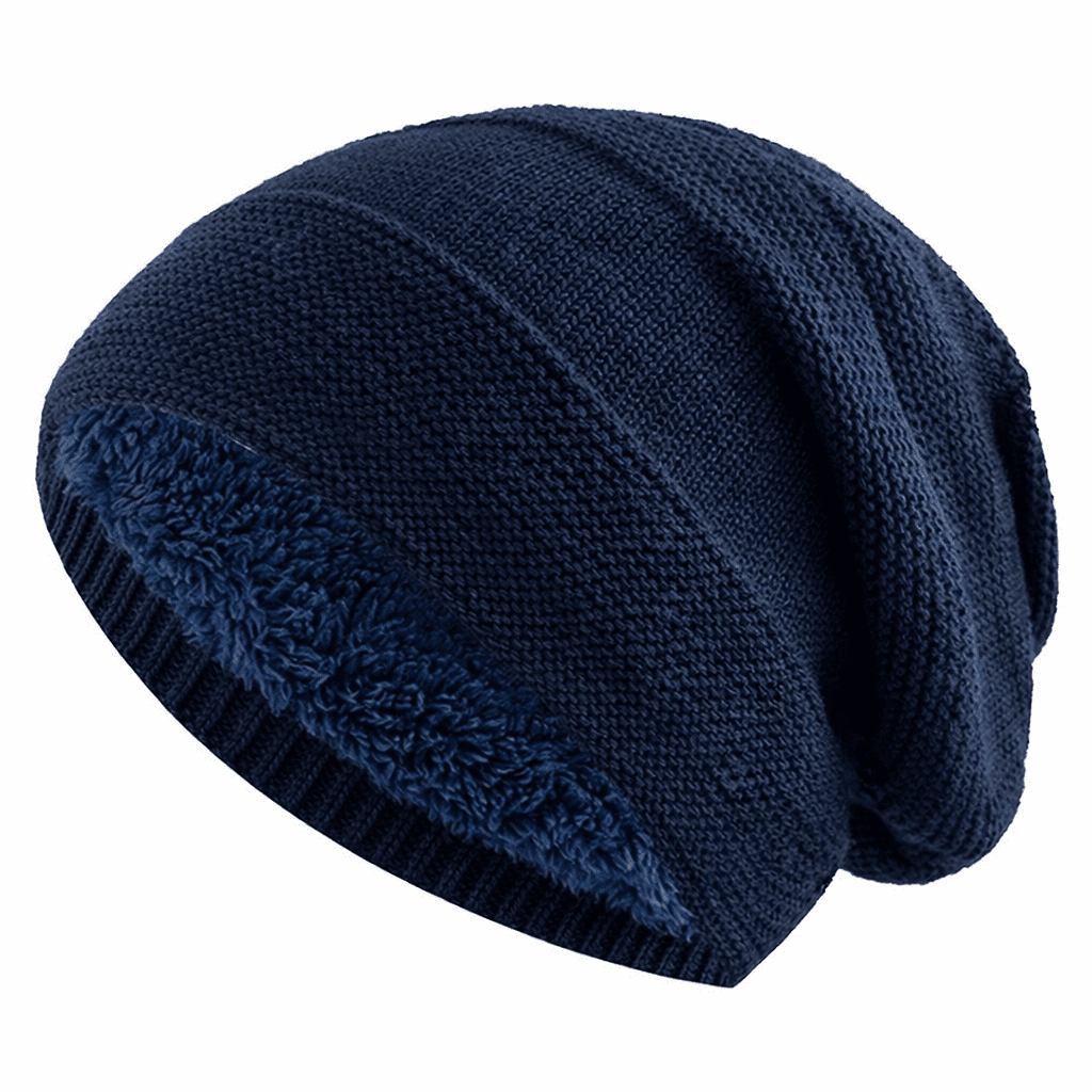 Fleecegefütterte Slouchy-Mütze – Warm und Bequem