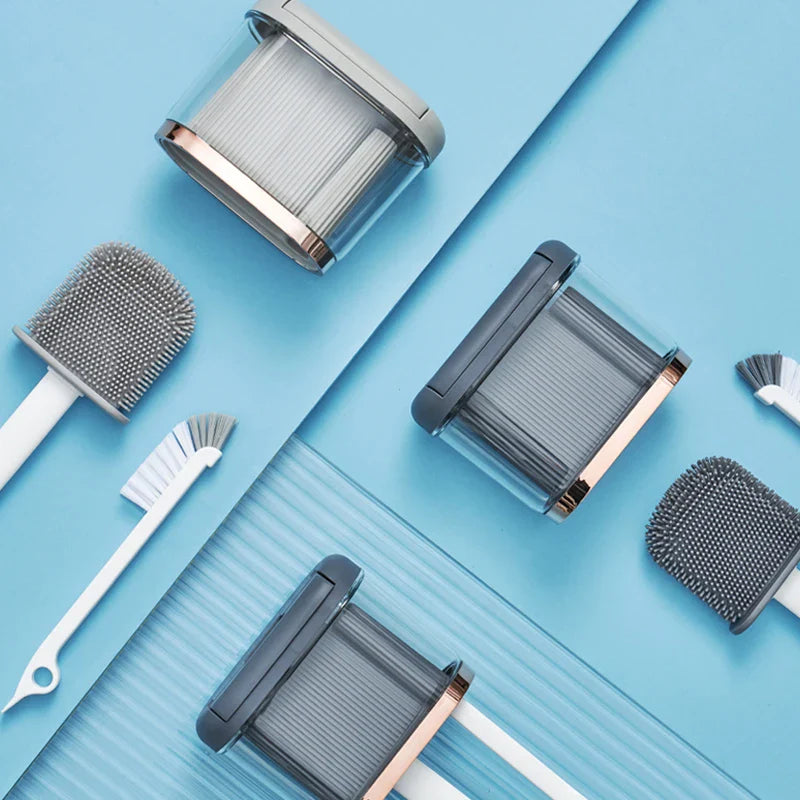 Silikon-Toilettenbürsten-Set mit Wandhalterung & Abflussreiniger