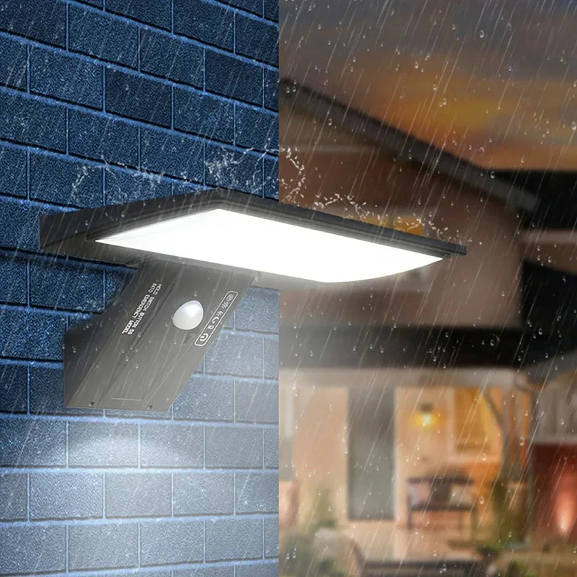 Solar-LED-Wandleuchte mit Bewegungsmelder & Fernbedienung